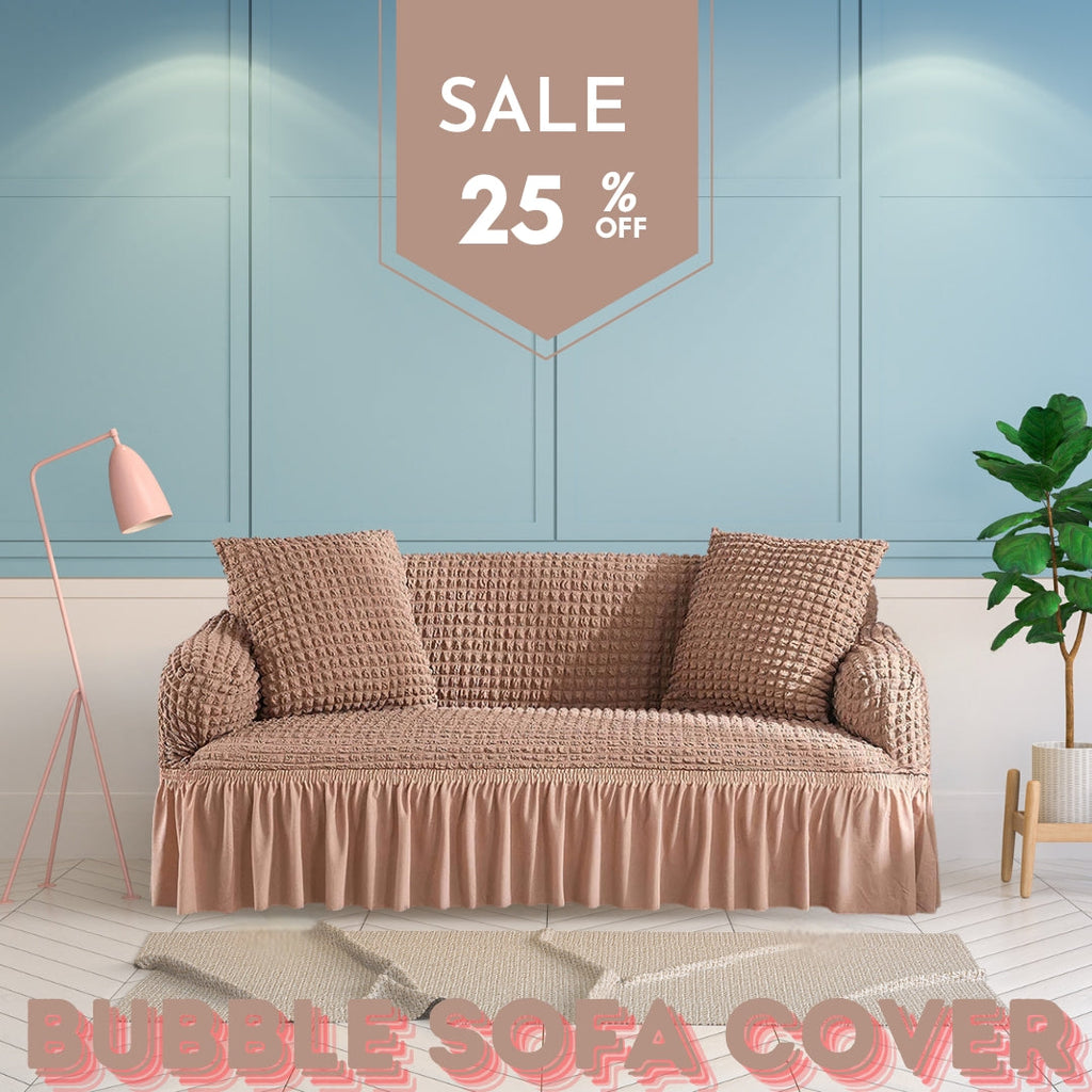 Frill Style Bubble Stuff Sofa Cover (Beach Color)
