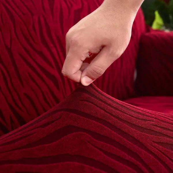 Zebra Valvet Frill Chair Cover (Meroon Color)