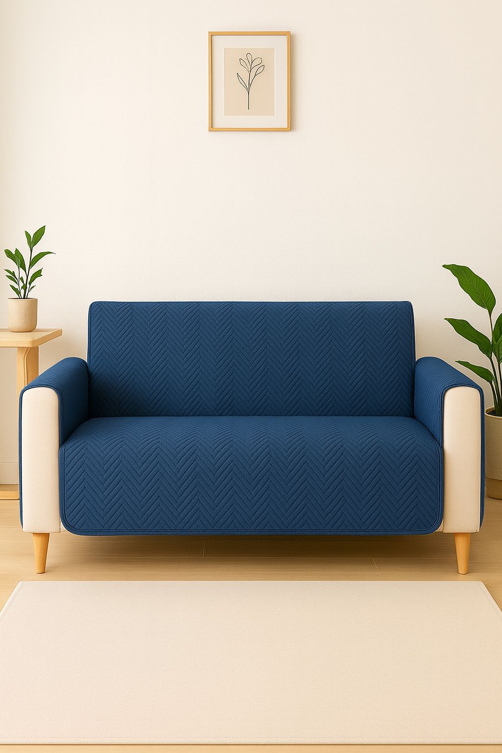 WATERPROOF MAT SOFT SOFA COVER (BLUE COLOUR)