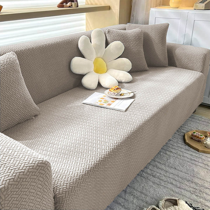 Stripe Jacquard Sofa Cover Branded